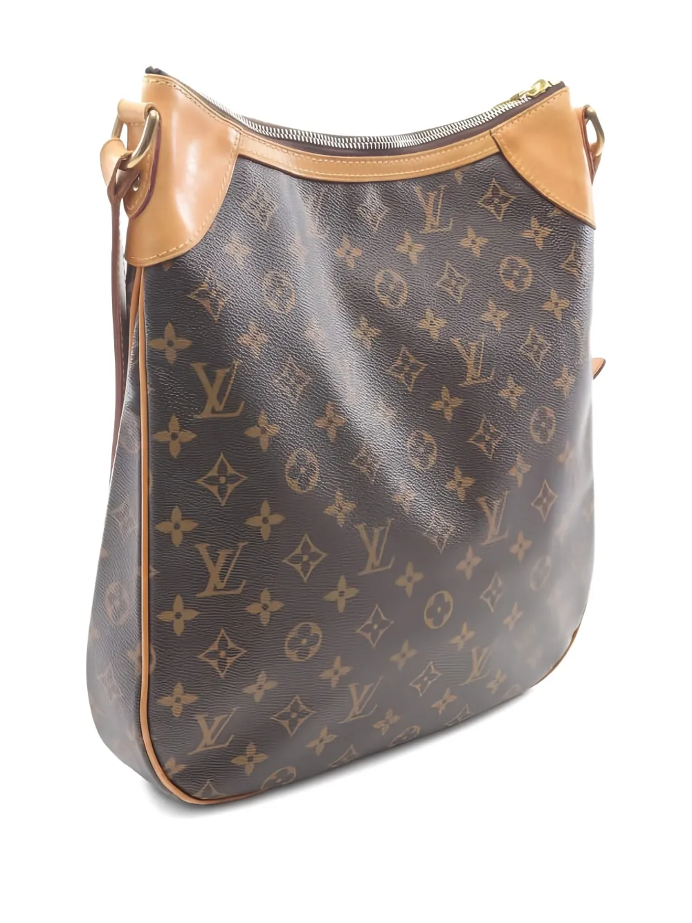 Pre-owned Louis Vuitton 2011 Odeon Mm Monogram Shoulder Bag In Brown