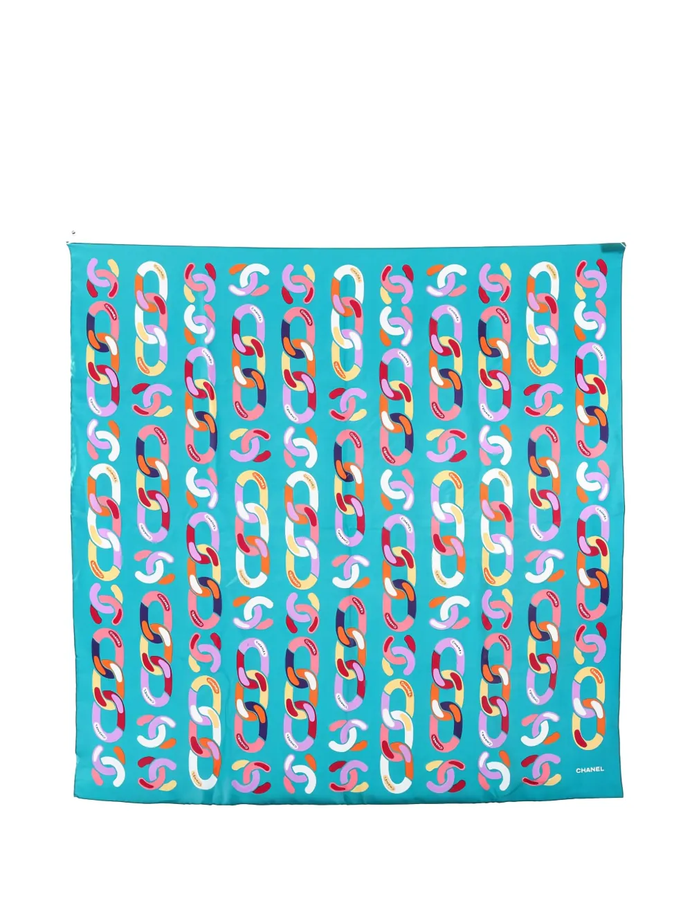 CHANEL Pre-Owned 1980 Coco Mark scarf - ブルー CHANEL Pre-Owned 1980 Coco Mark scarf - ブルー