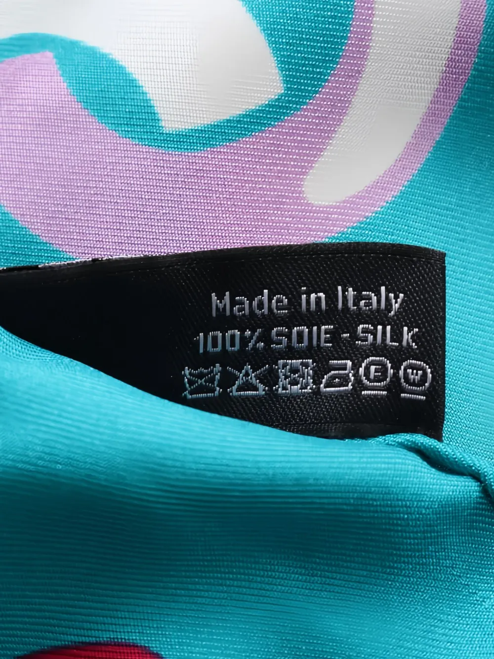 Pre-owned Chanel 1980 Coco Mark Scarf In Blue