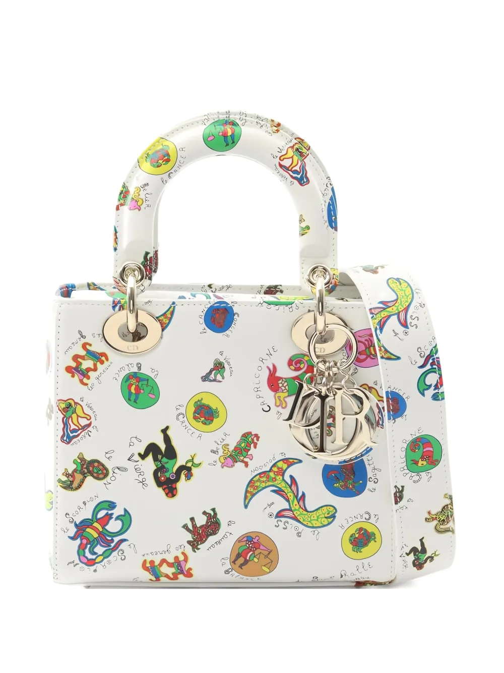 Christian Dior Pre-Owned 2010 small Lady Dior handbag - ホワイト Christian Dior Pre-Owned 2010 small Lady Dior handbag - ホワイト