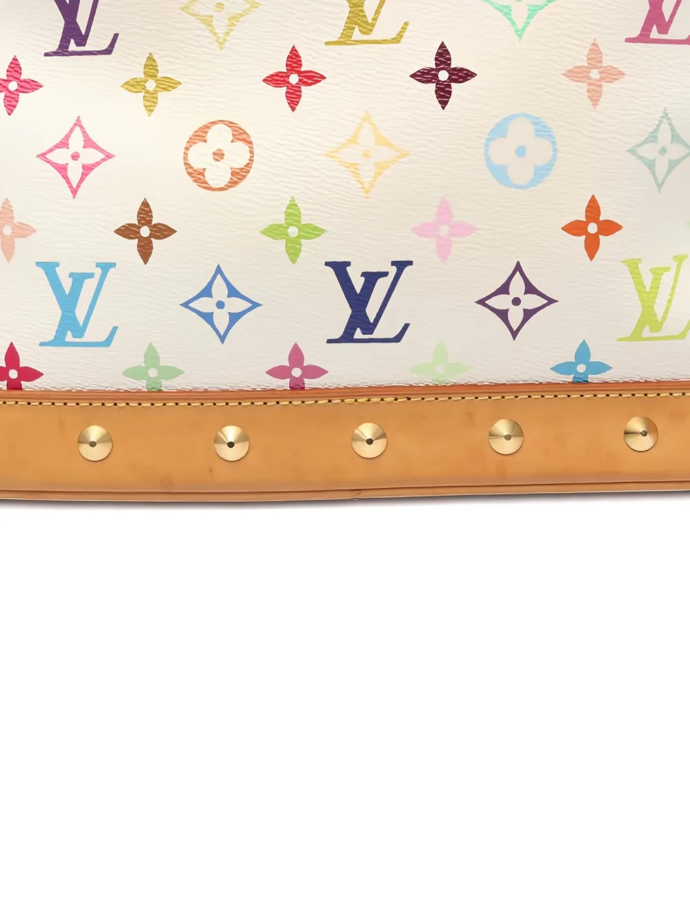 Pre-owned Louis Vuitton Alma Monogram Tote Bag In White