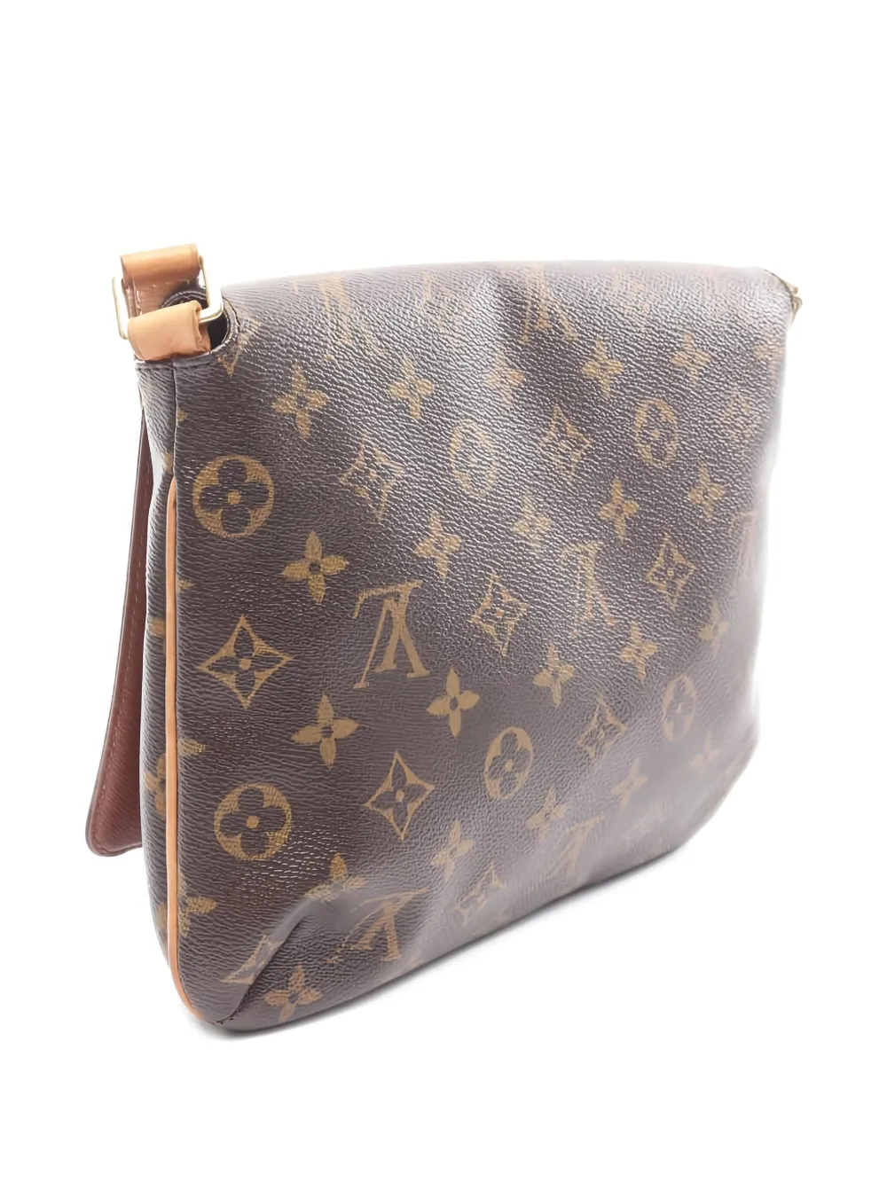 Pre-owned Louis Vuitton 2003 Musette Tango Monogram Shoulder Bag In Brown