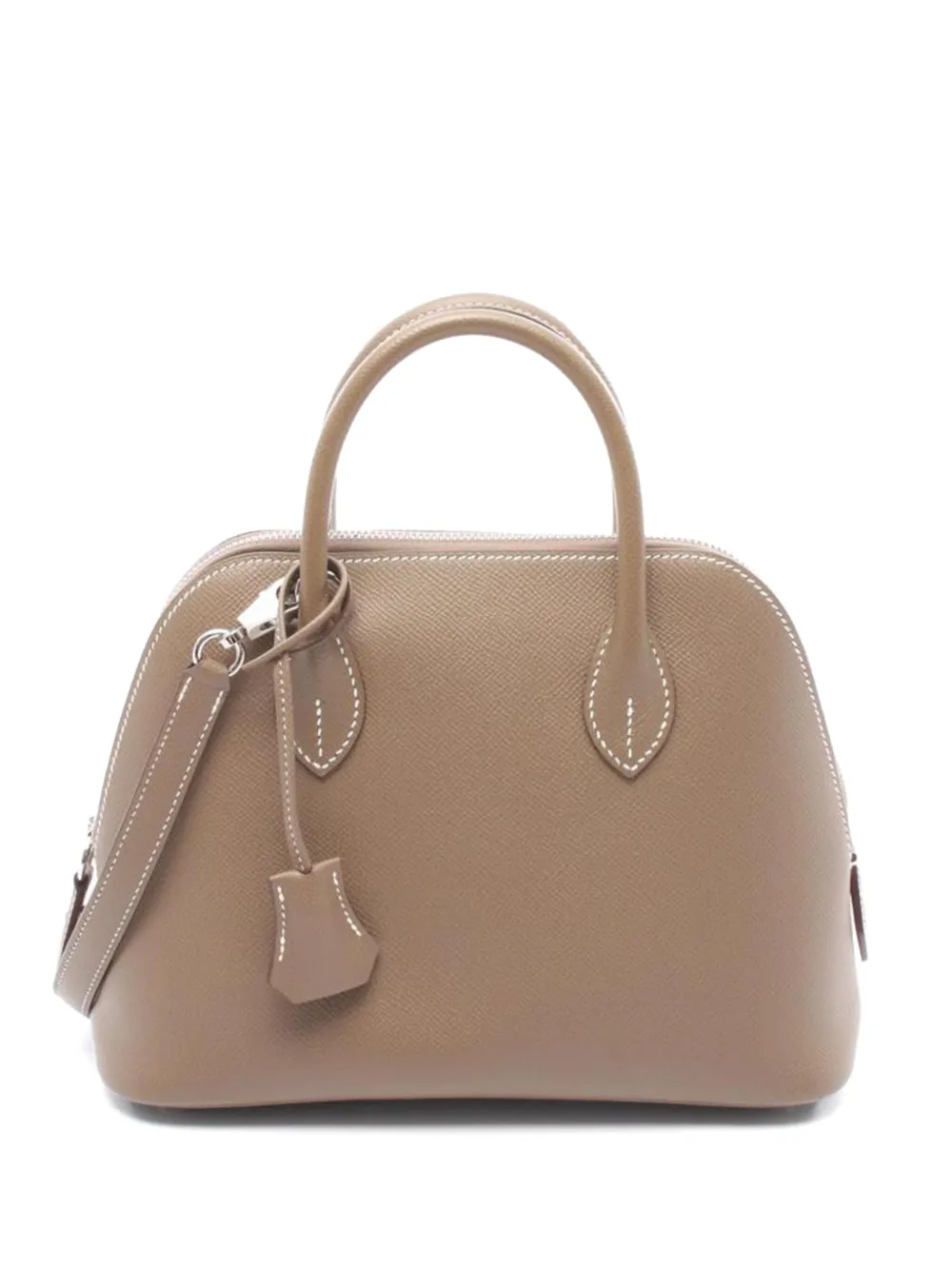 Pre-owned Hermes Bolide 1923 25 Two-way Handbag In Brown
