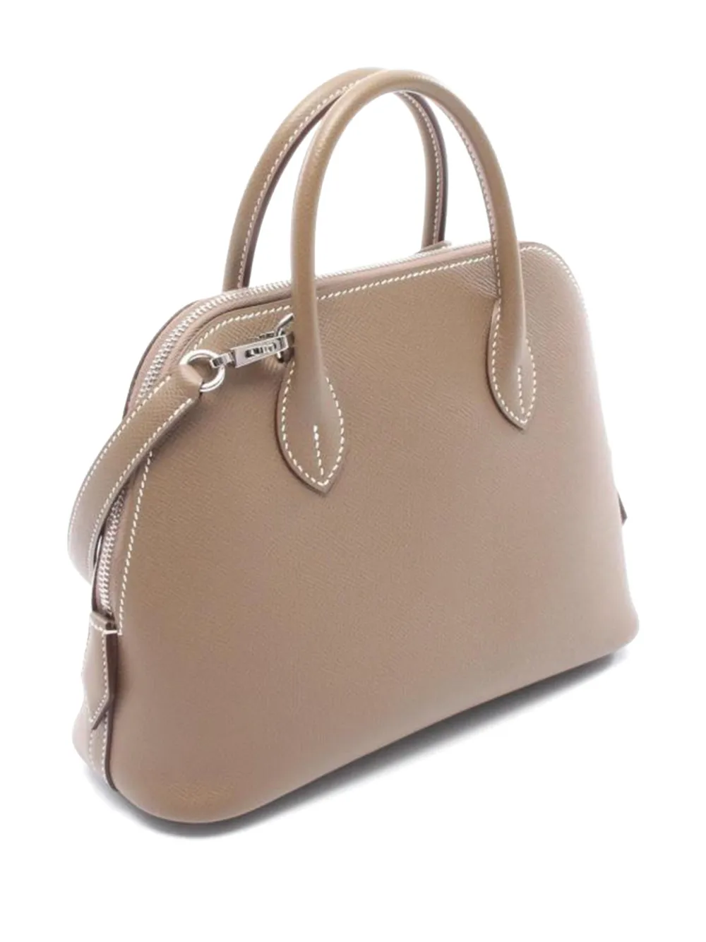 Pre-owned Hermes Bolide 1923 25 Two-way Handbag In Brown