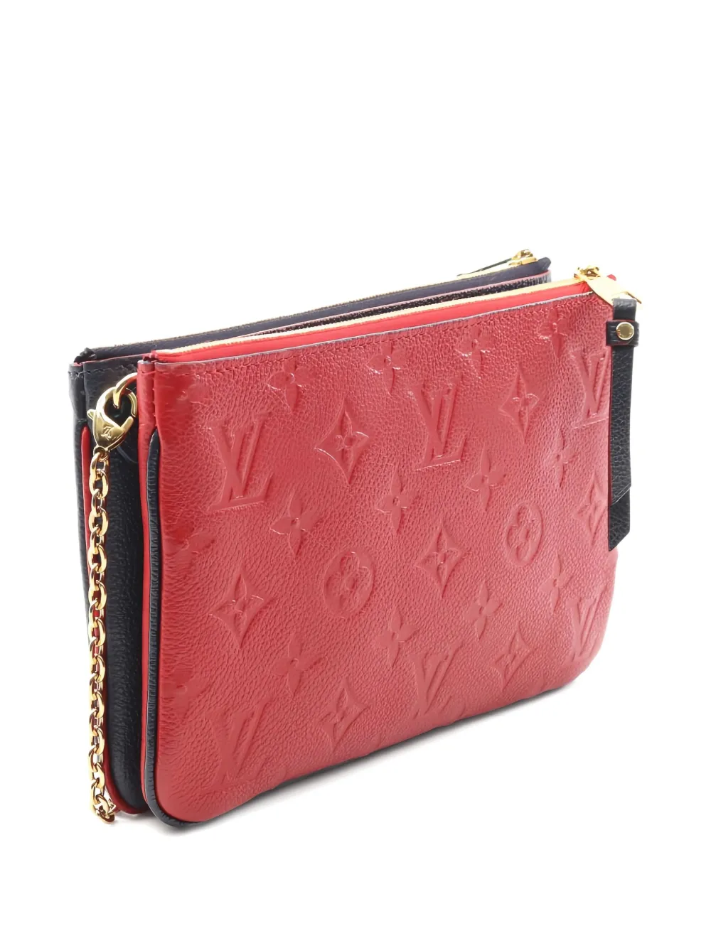 Pre-owned Louis Vuitton Pochette Double-zip Shoulder Bag In Black