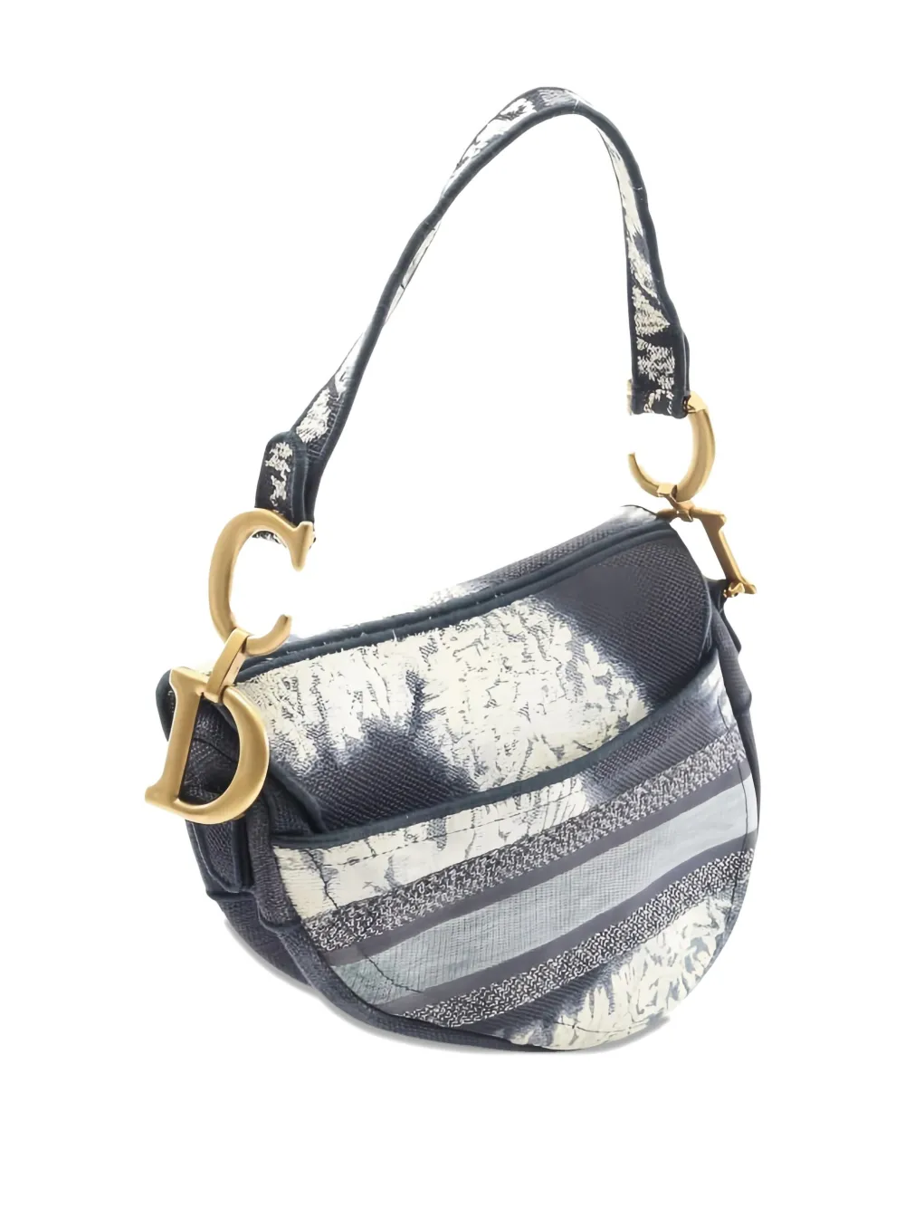 Pre-owned Dior Oblique Saddle Bag In Blue