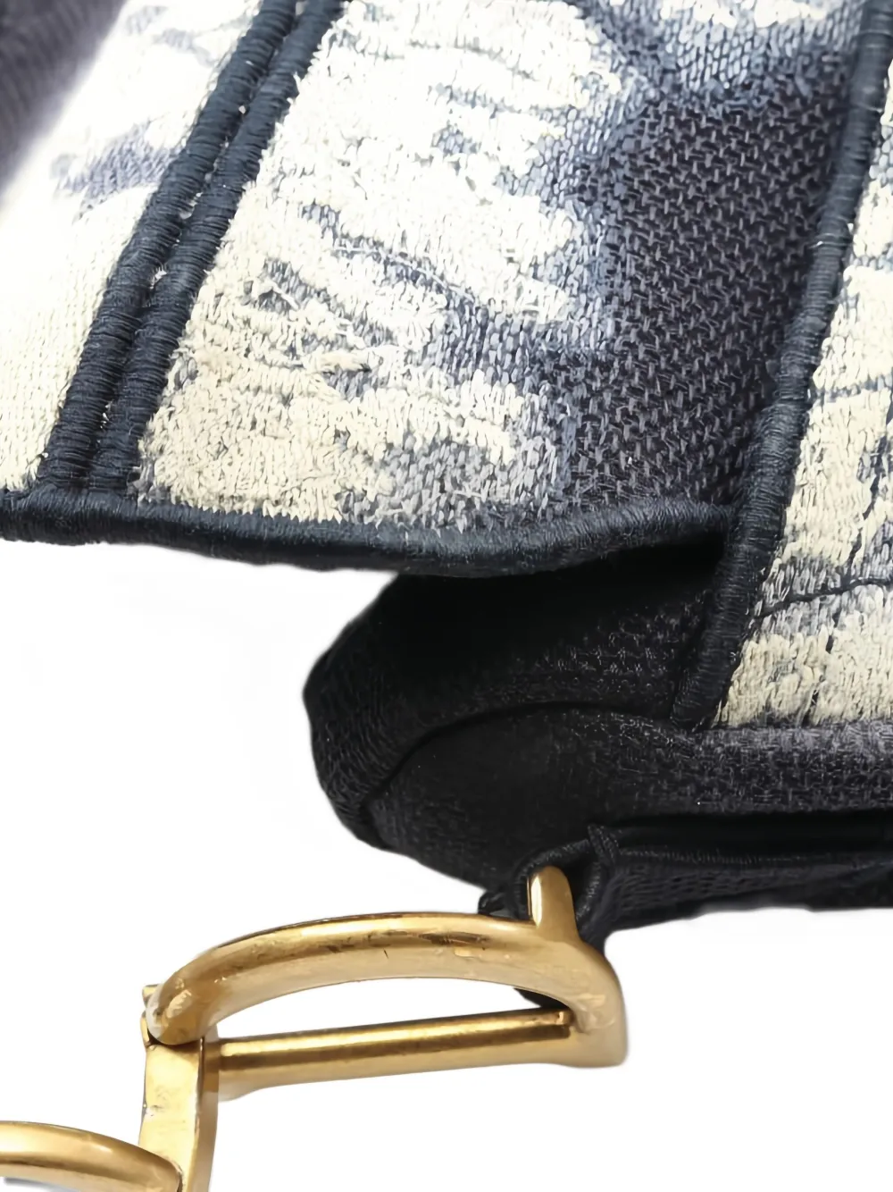 Pre-owned Dior Oblique Saddle Bag In Blue