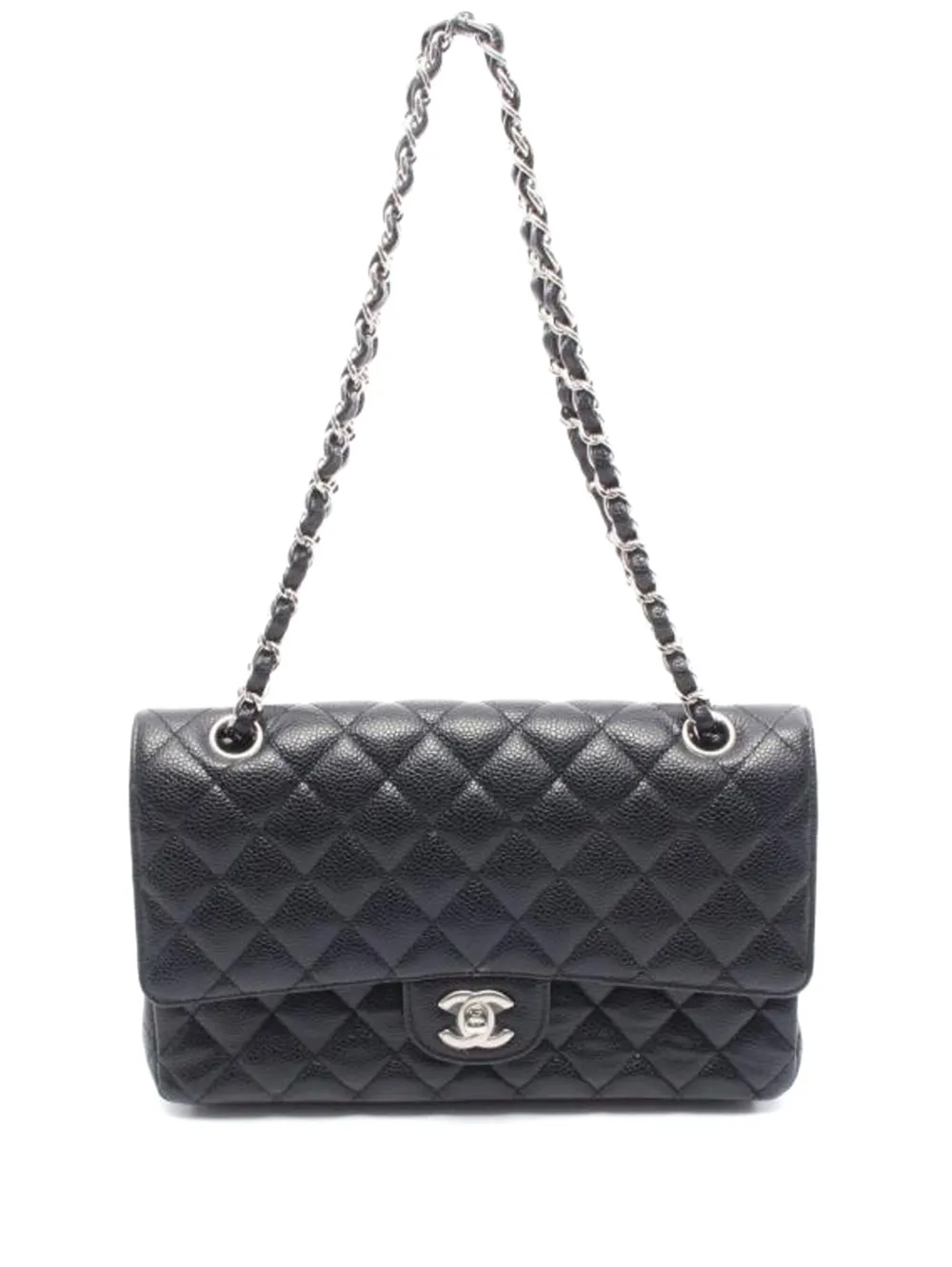 CHANEL Pre-Owned ダブルフラップ ショルダーバッグ - ブラック CHANEL Pre-Owned ダブルフラップ ショルダーバッグ - ブラック