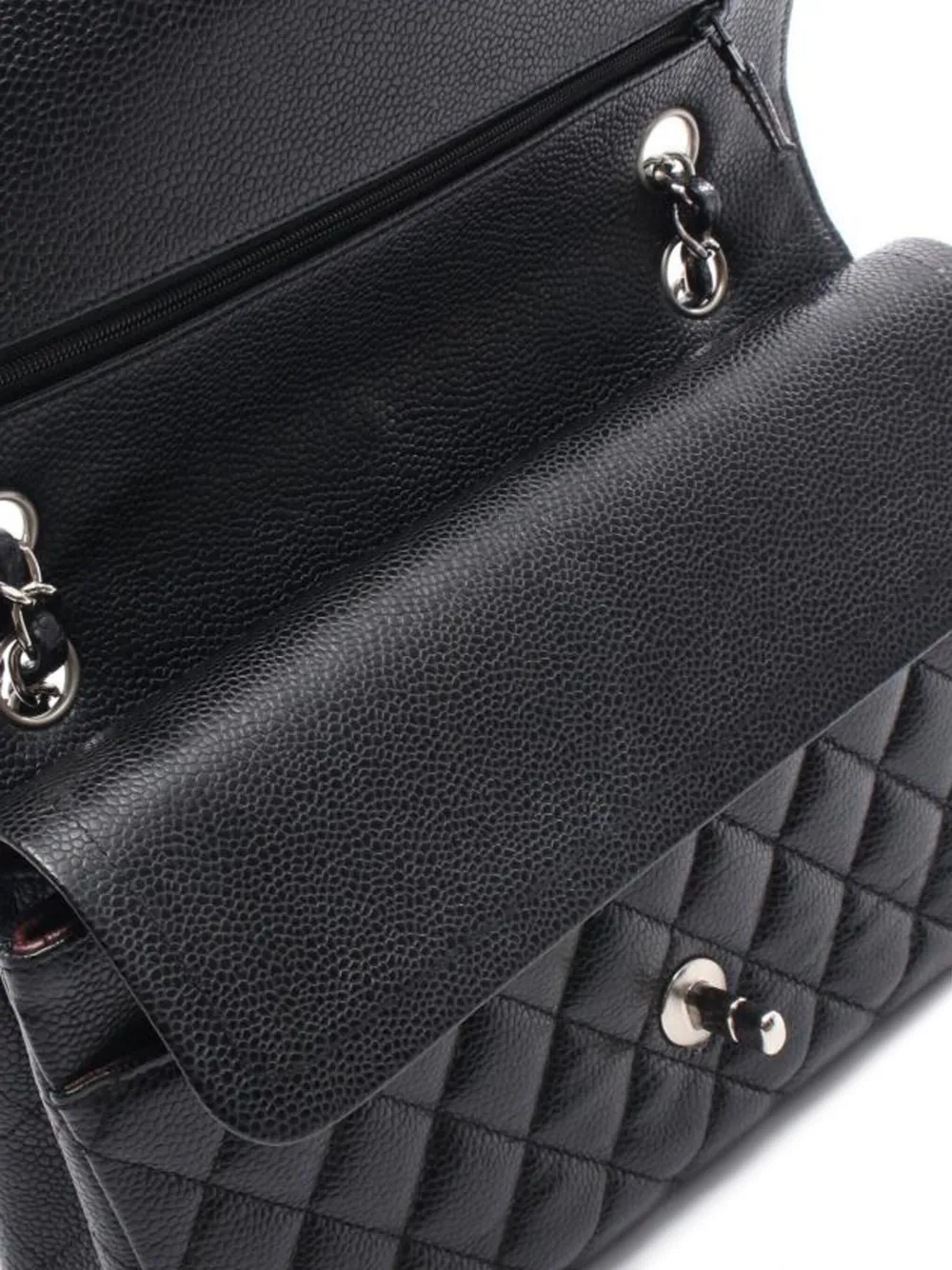 Pre-owned Chanel Double Flap Shoulder Bag In Black