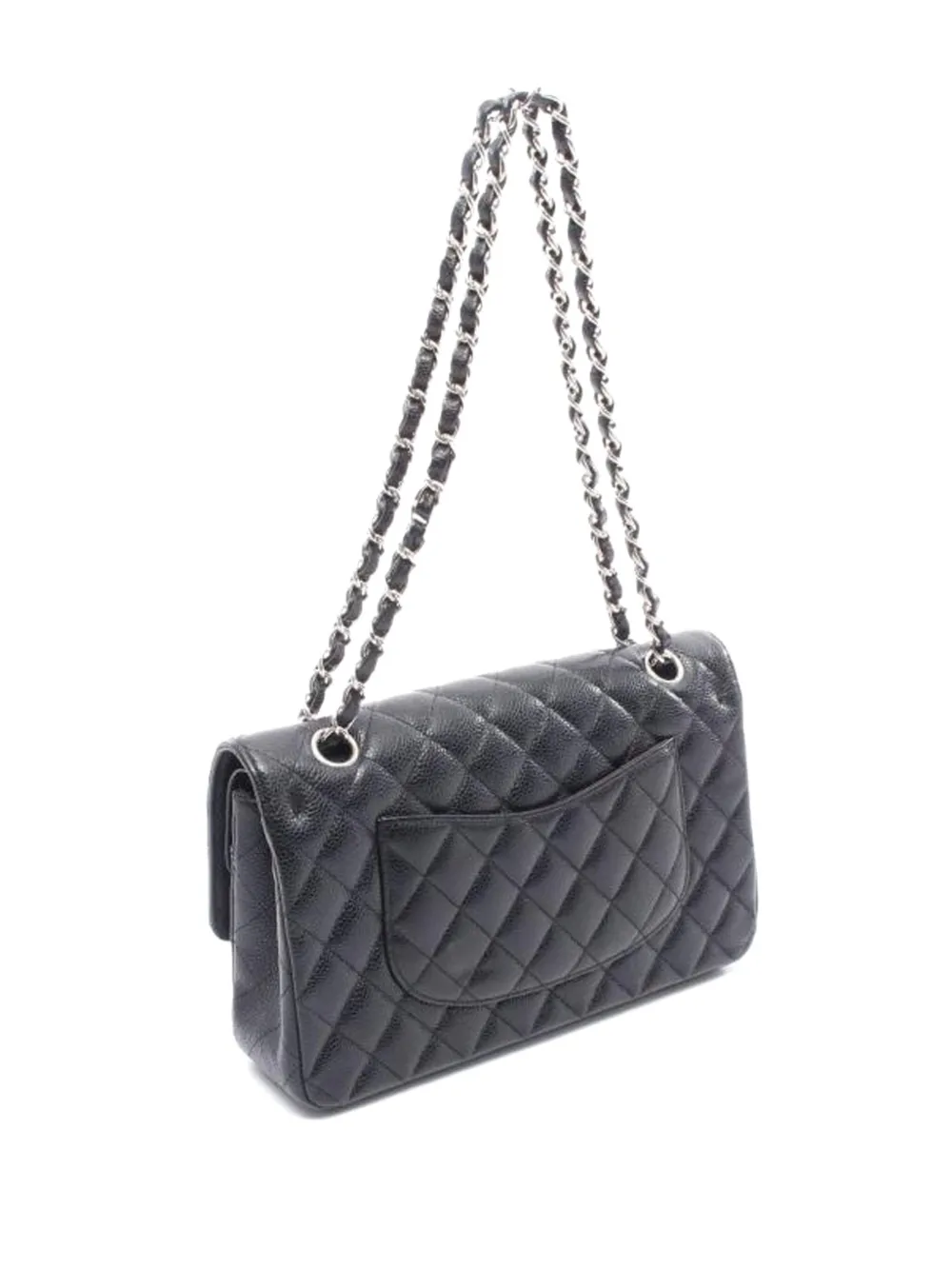 Pre-owned Chanel Double Flap Shoulder Bag In Black