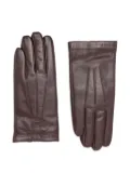 The Bridge wool-lined leather gloves - Brown