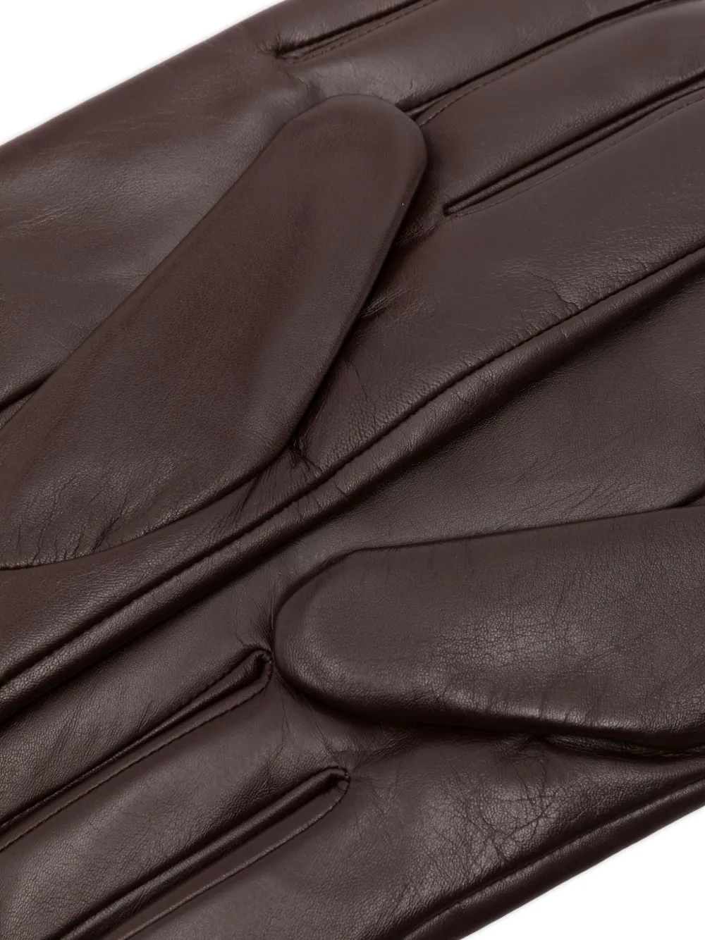 The Bridge Leren handschoenen met wollen voering Bruin