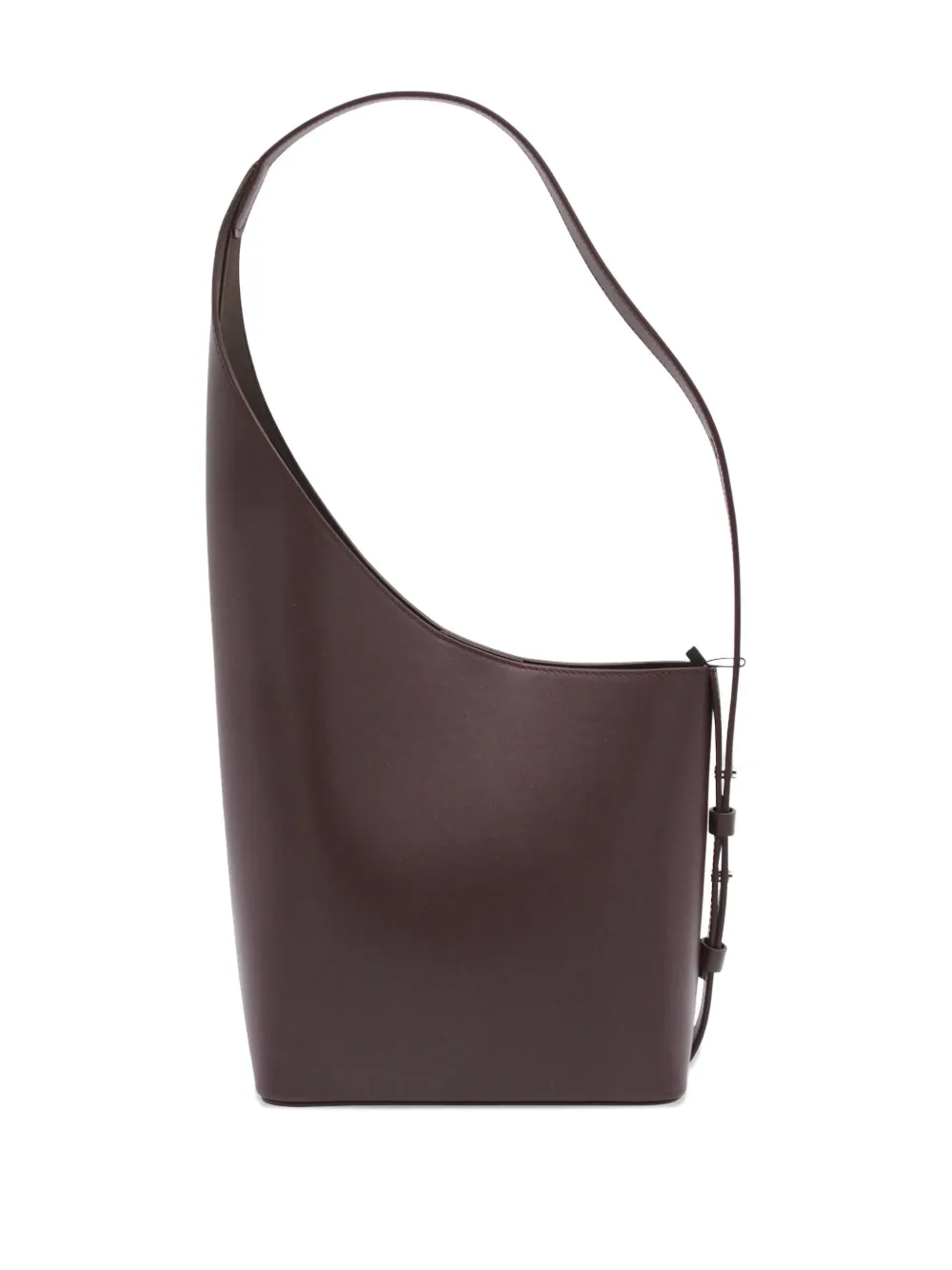 Aesther Ekme curved leather shoulder bag - Paars