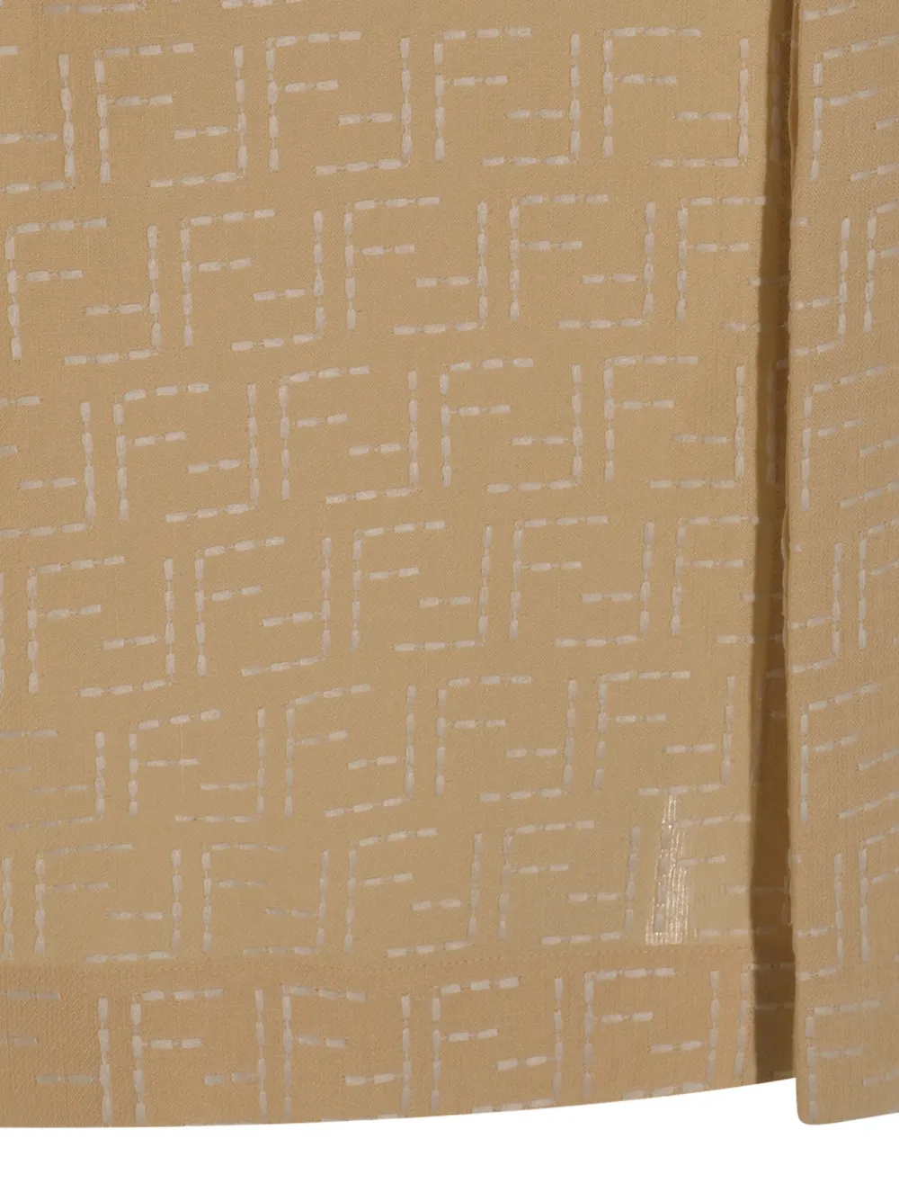 FENDI Overhemd met FF-patroon Beige