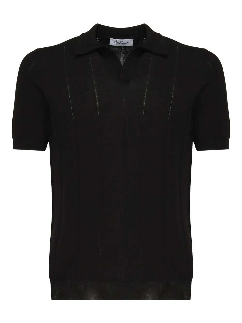 John Galliano Short-sleeve Knitted T-shirt In Black