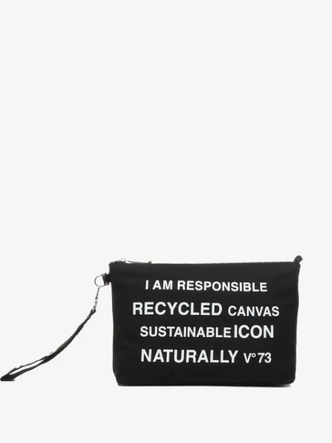 V°73 logo-print clutch bag