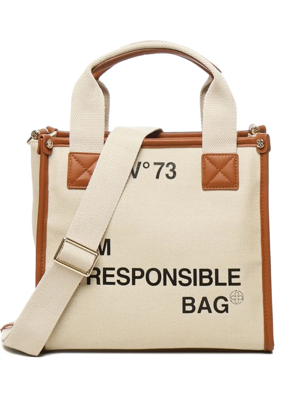 V°73 cotton shoulder bag | Neutrals | Image 1