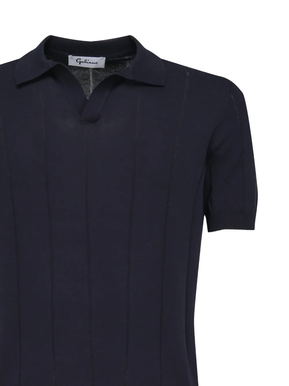 John Galliano Short-sleeve Knitted T-shirt In Blue