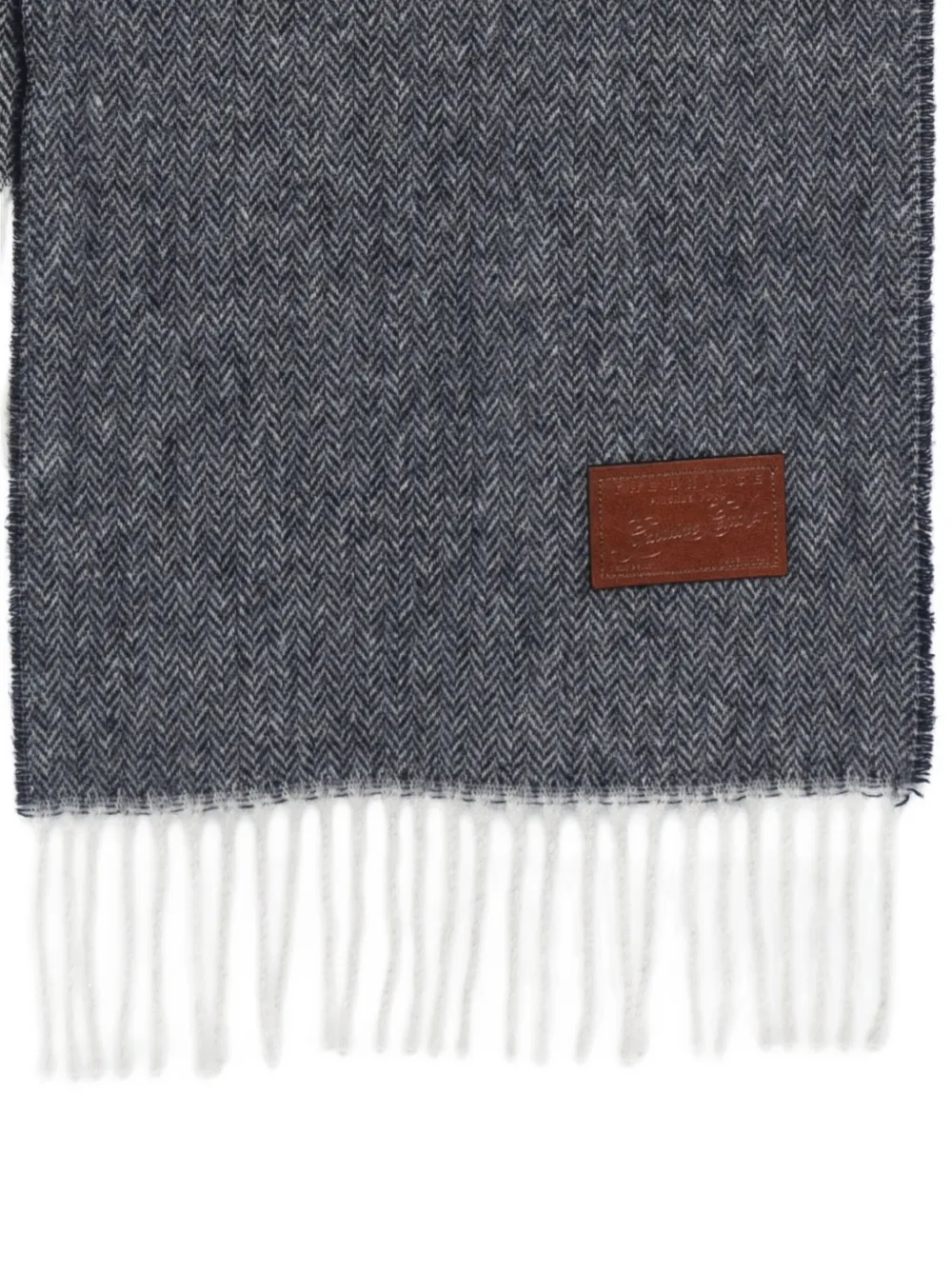 The Bridge Fringed Scarf In Gray