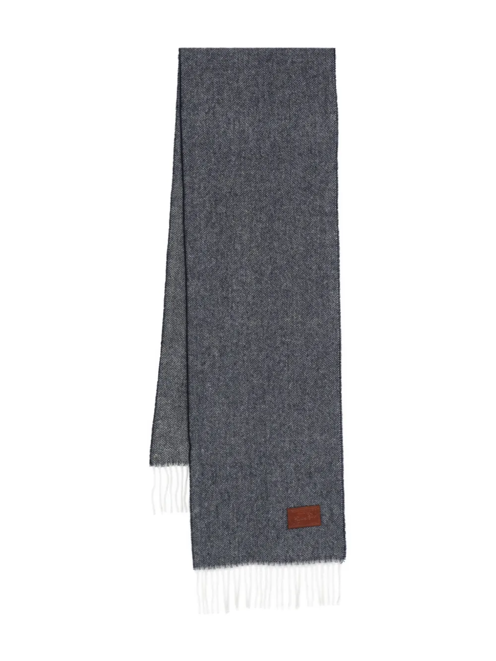 The Bridge Fringed Scarf In Gray