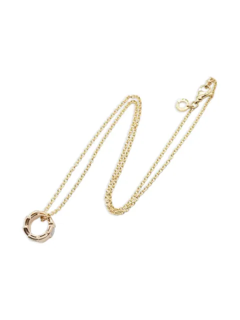 Bvlgari Pre-Owned قلادة 'سيربانتي فايبر' ذهب أصفر عيار 18 بزينة عرق لؤلؤ