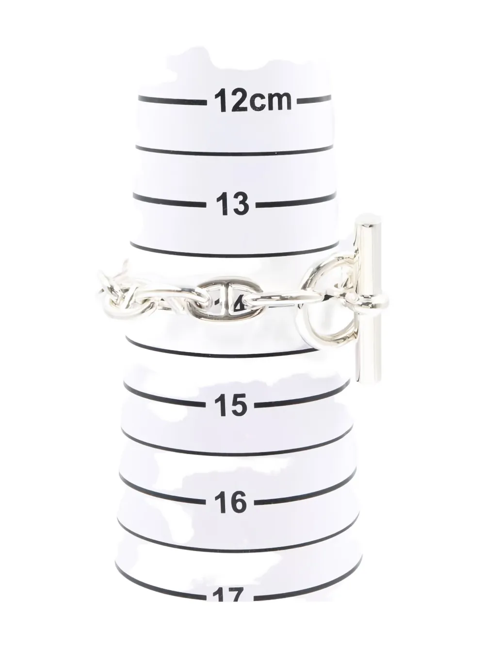 Pre-owned Hermes Chaîne D'ancre Mm Bracelet In Silver