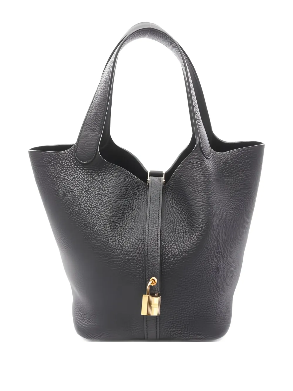 Pre-owned Hermes Picotin Lock Mm Handbag In Black