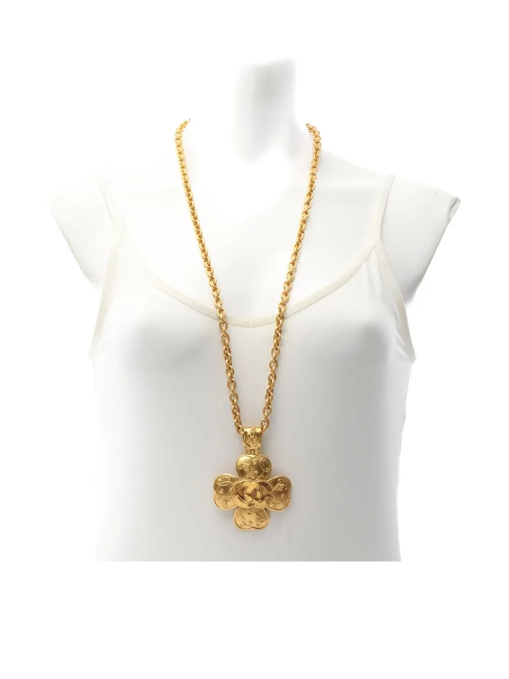 Pre-owned Chanel 1986-1988 Flower-shaped Necklace In Gold