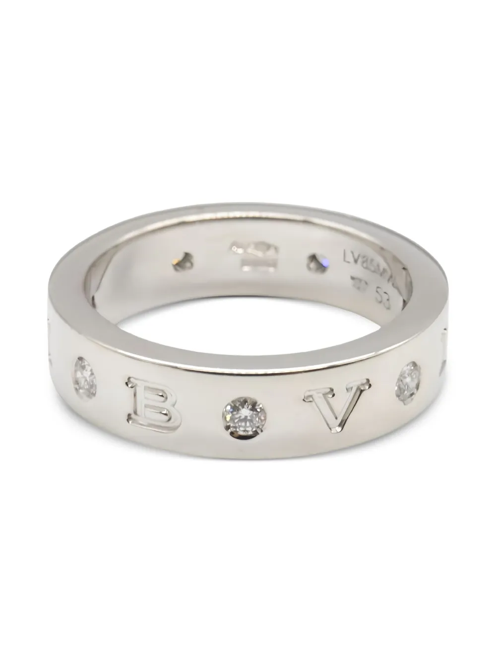 Bvlgari Pre-Owned 2010 14kt white gold Roman Sorbet diamond ring - Bvlgari Pre-Owned 2010 14kt white gold Roman Sorbet diamond ring -