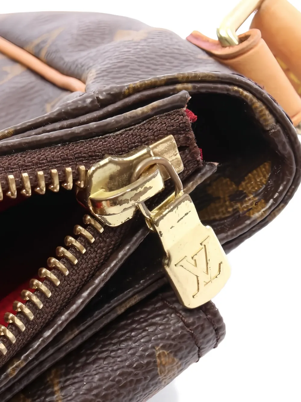 Pre-owned Louis Vuitton 2004 Viva Cite Pm Monogram Shoulder Bag In Brown