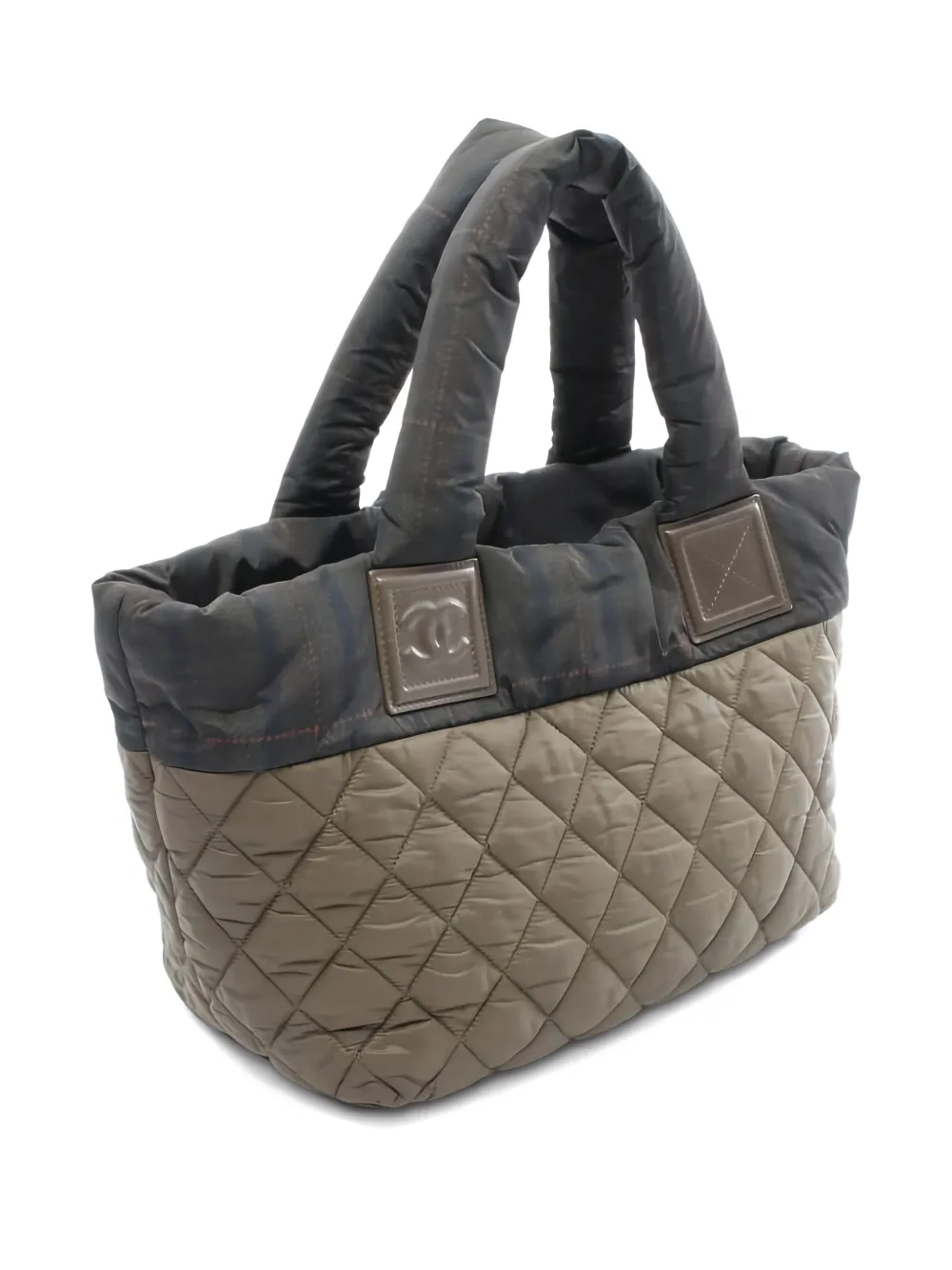 Pre-owned Chanel Quilted Tote Bag In Green