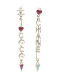 CHANEL Pre-Owned 1980's Coco Mark drop earrings - Silver