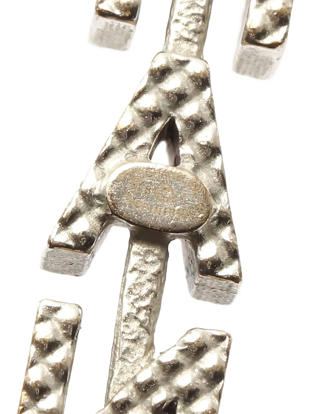 Pre-owned Chanel 1980's Coco Mark Drop Earrings In Silver