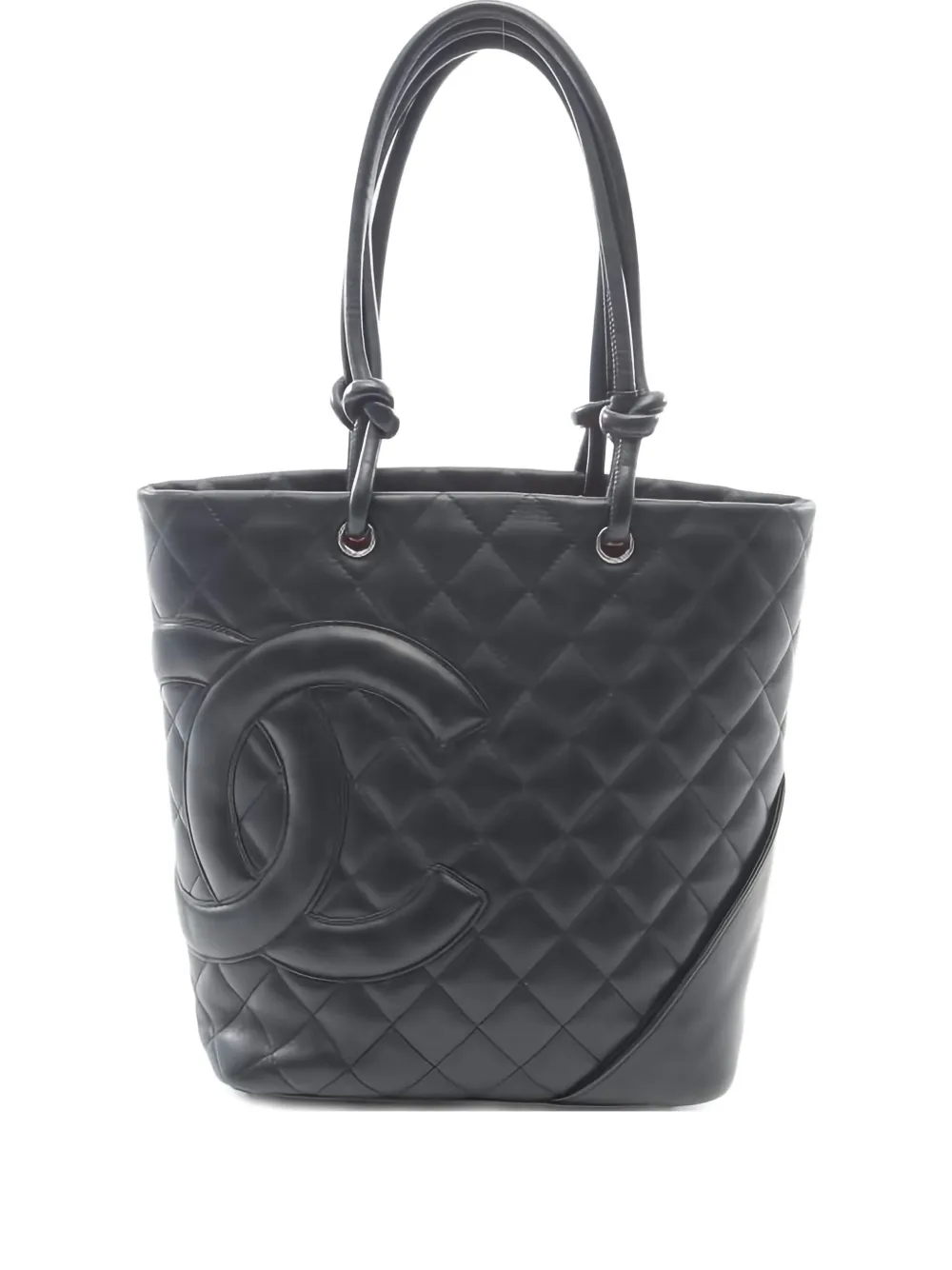 CHANEL Pre-Owned 2003-2004 Cambon quilted knot-handle shoulder bag | Black | Image 1