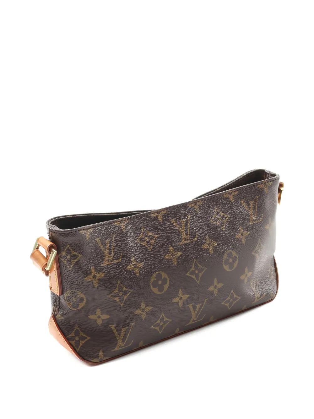 Pre-owned Louis Vuitton 2001 Trotteur Monogram Shoulder Bag In Brown