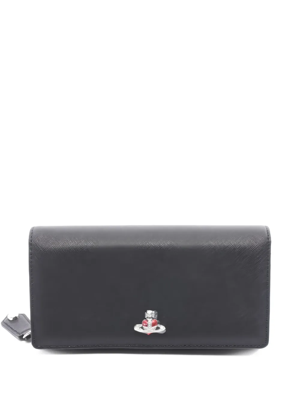 Vivienne Westwood Pre-Owned サフィアーノレザー 二つ折り長財布 - ブラック Vivienne Westwood Pre-Owned サフィアーノレザー 二つ折り長財布 - ブラック