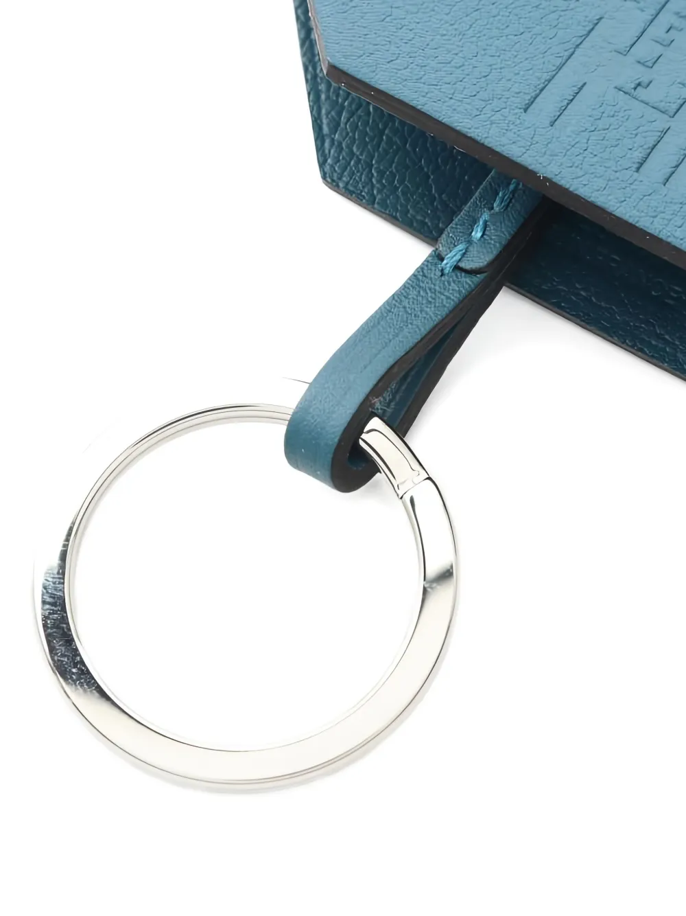 Pre-owned Hermes 2010 Leather Keyring In Blue