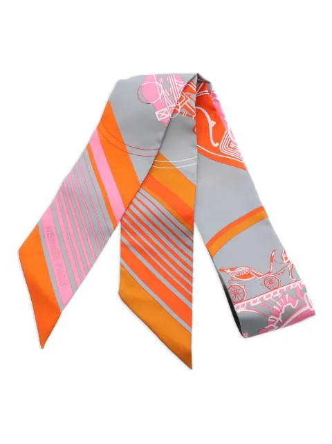 Hermès Pre-Owned 20s Ex-Libris Forever ribbon scarf