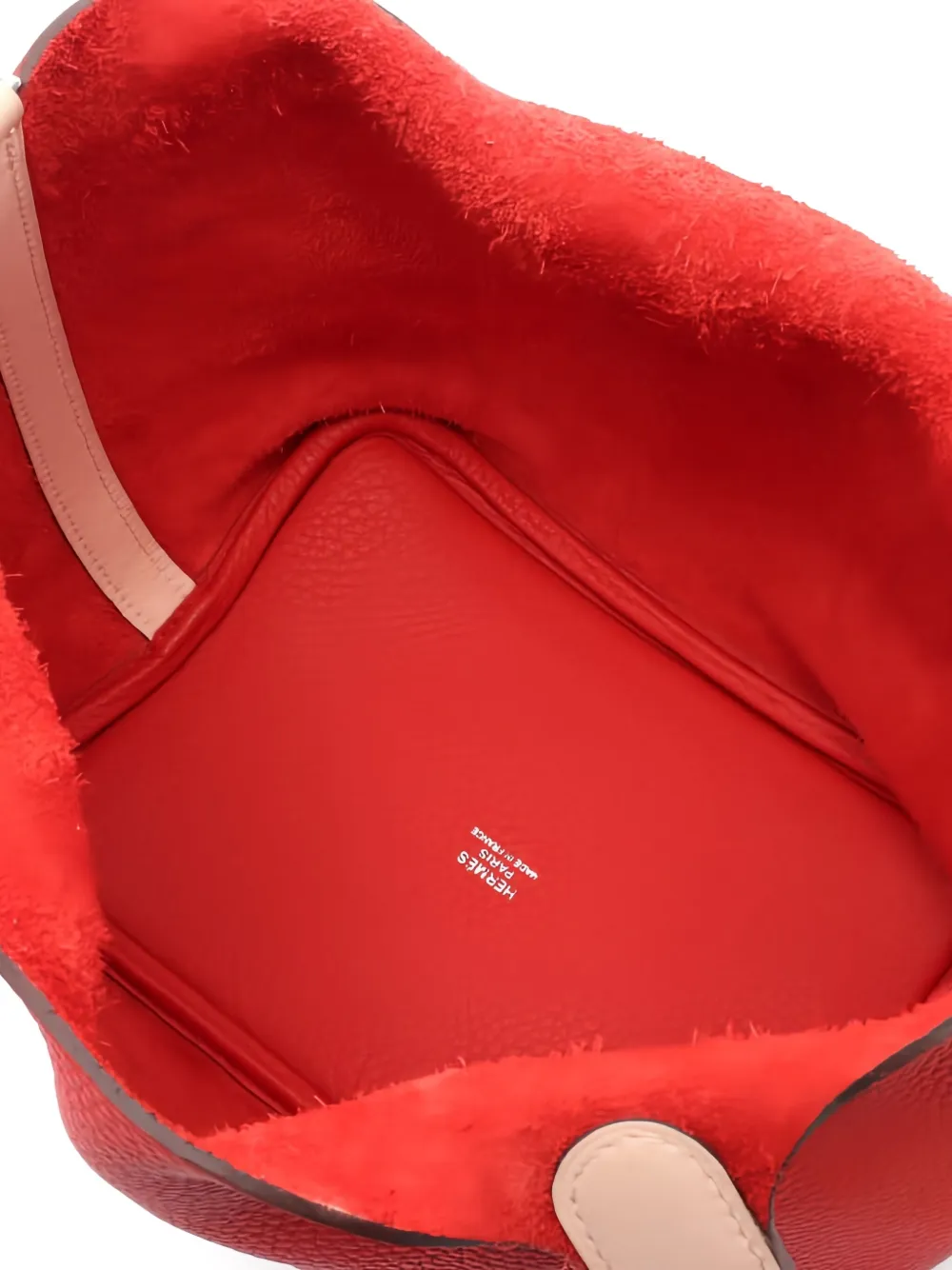 Pre-owned Hermes 2016 Picotin Lock Touch Leather Tote Bag In Red