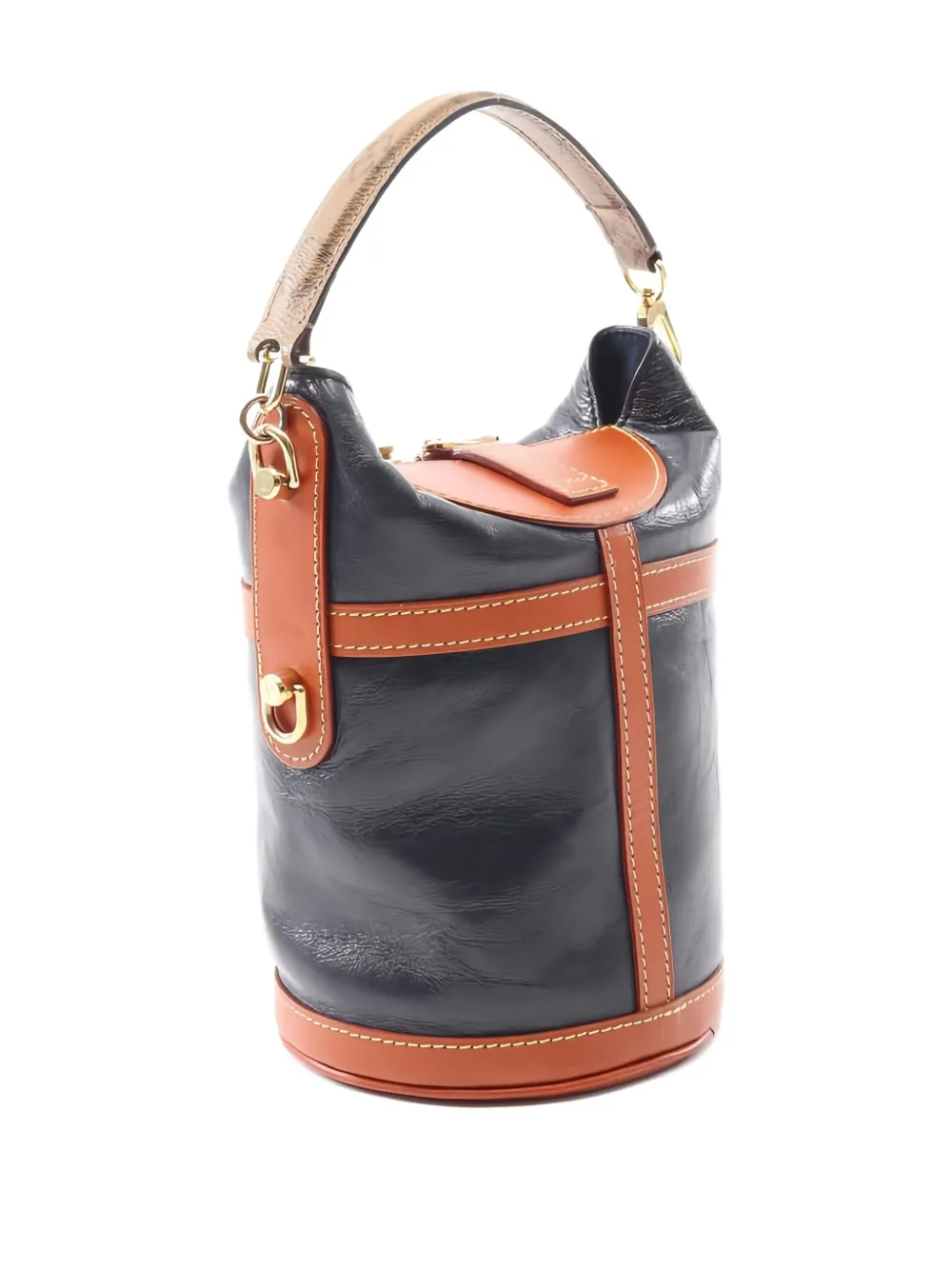 Pre-owned Louis Vuitton 2019 Leather Bucket Bag In Blue
