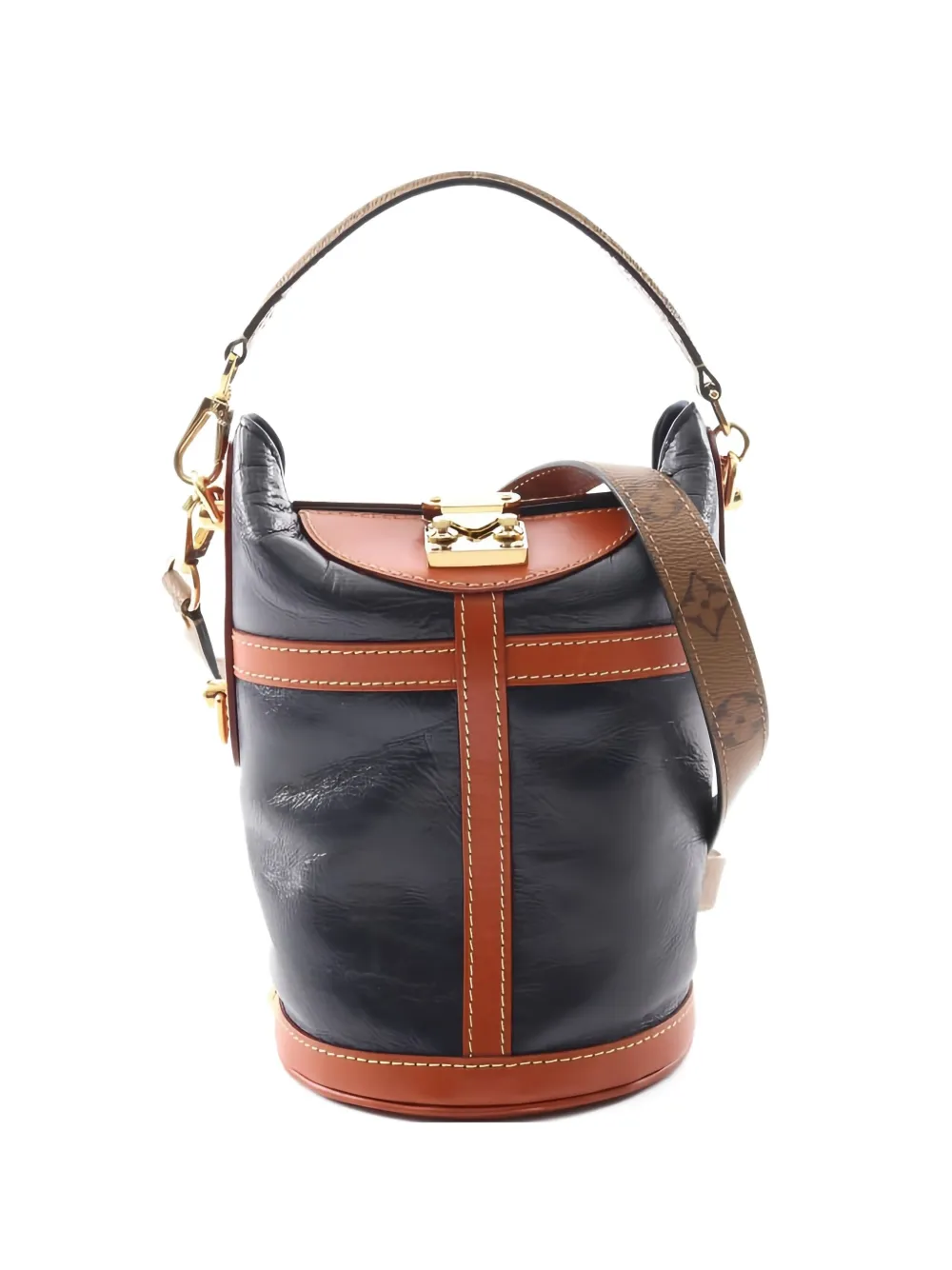 Pre-owned Louis Vuitton 2019 Leather Bucket Bag In Blue