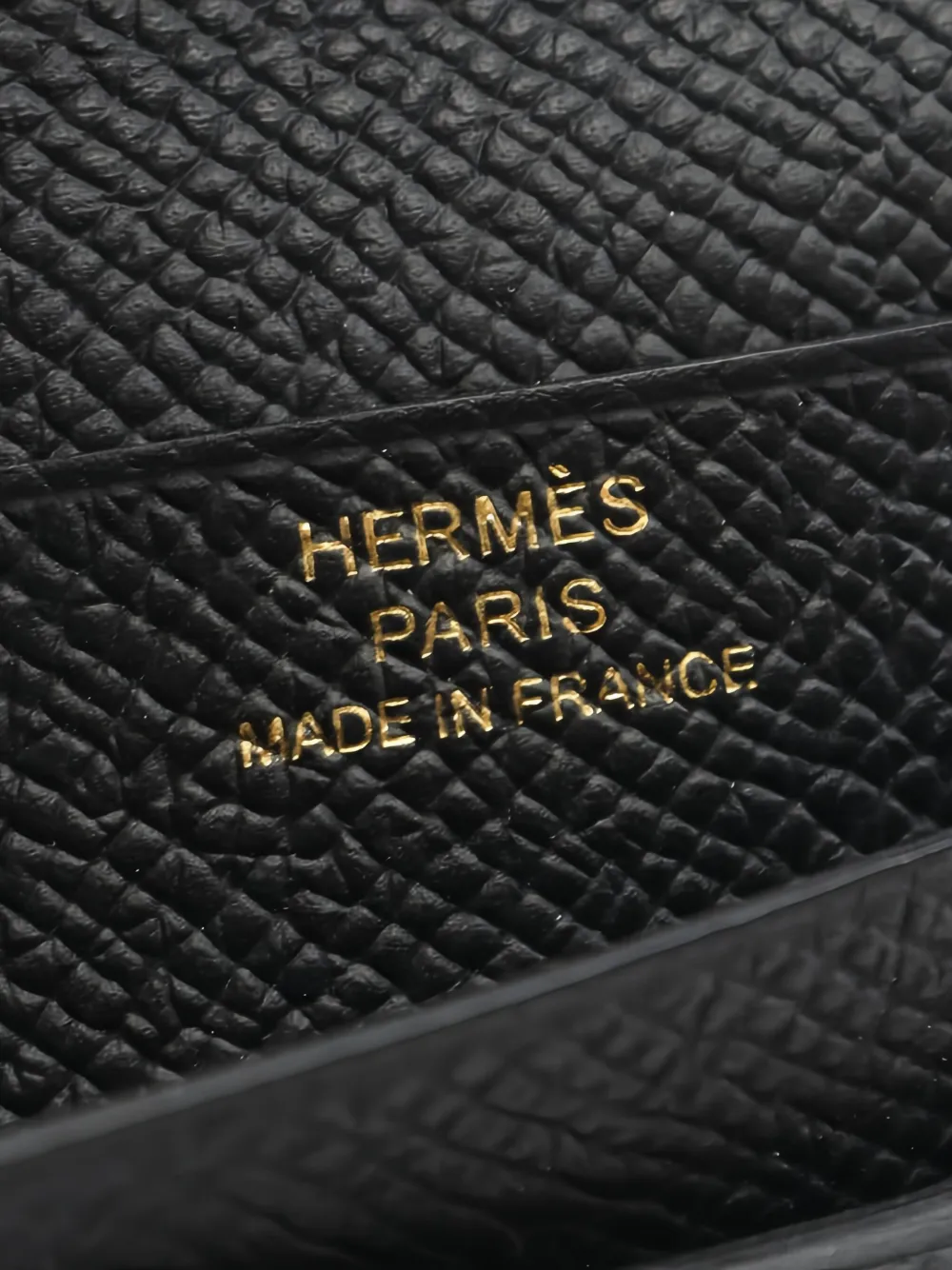 Pre-owned Hermes Bearn Compact Bi-fold Wallet In Black