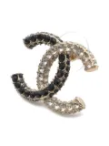 CHANEL Pre-Owned CC-mark rhinestone earrings - Gold