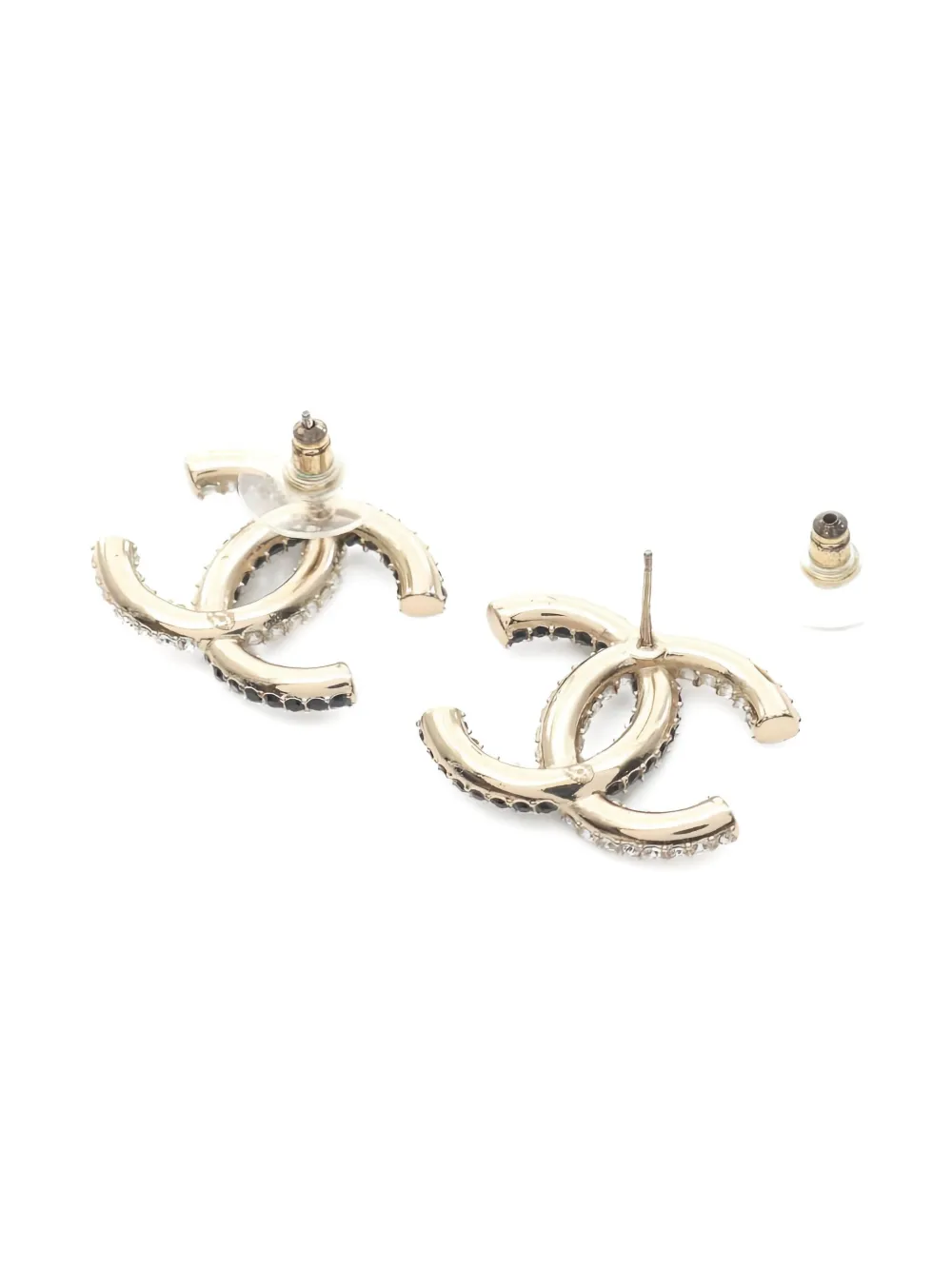 CHANEL Pre-Owned CC-mark rhinestone earrings | Image 2