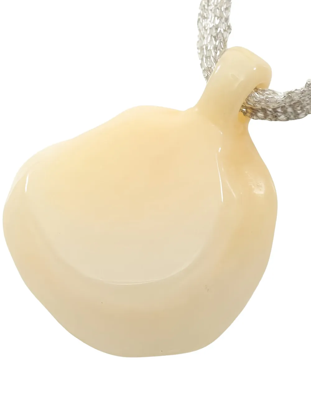 Pre-owned Chanel Coco Mark Necklace In Silver