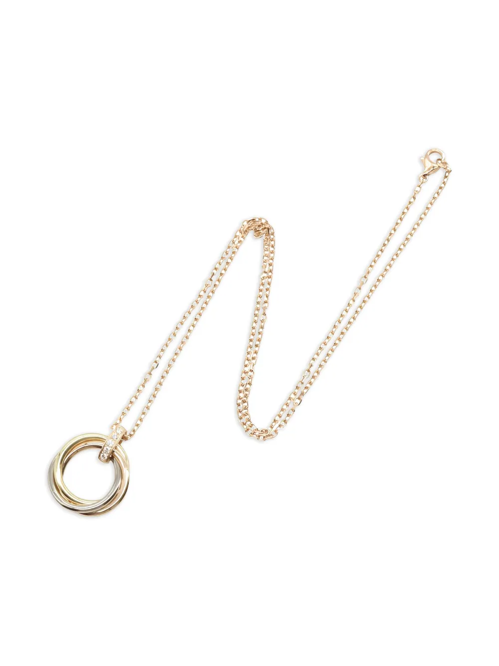 Cartier 18K rose, yellow and white gold Trinity diamond necklace - Cartier 18K rose, yellow and white gold Trinity diamond necklace -