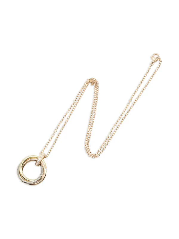 イエローゴールドローズゴールドホワイトゴールドトリニティダイヤネックレス イエローゴールドローズゴールドホワイトゴールドトリニティダイヤ