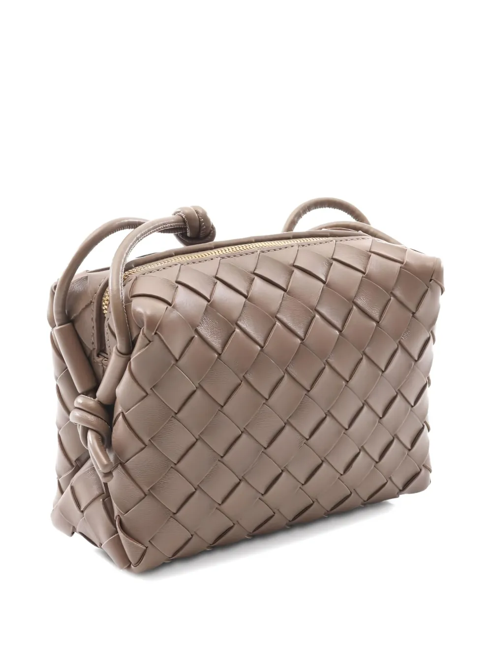 Pre-owned Bottega Veneta Intrecciato Mini Loop Camera Bag In Neutral