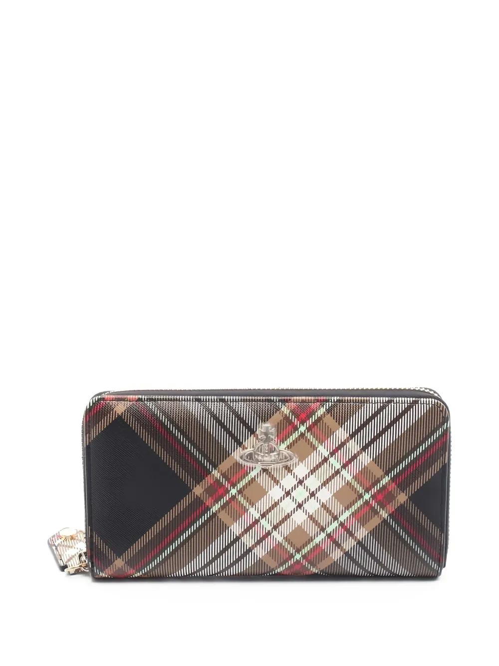 Pre-owned Vivienne Westwood 2020 Classic Zip-up Wallet In Brown