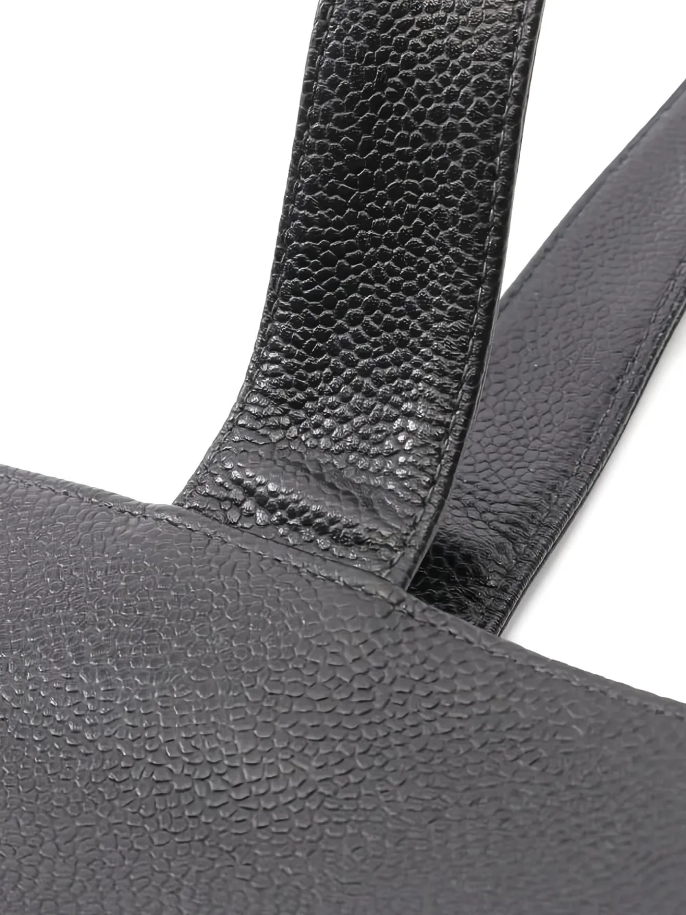 Pre-owned Chanel Interlocking Cc-embossed Tote Bag In Black
